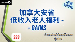 GAINS -- 不僅加拿大聯邦有老人福利，安大略省也有低收入老人福利  #加拿大养老 #老人频道 #加拿大福利 #安大略省 #安大略省福利