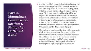 California Notary Public Course Chapter 1 Part B and C