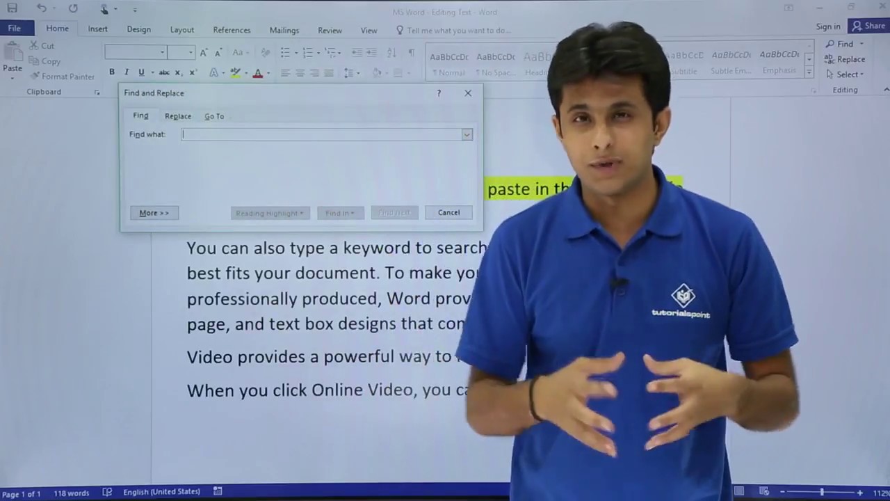 Ms Word Editing Text Quadexcel