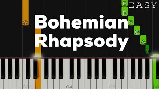 Bohemian Rhapsody - Queen | EASY Piano Tutorial