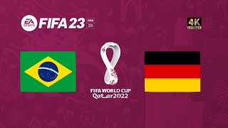 Brasil x Alemanha | FIFA 23 Gameplay Copa do Mundo Qatar 2022 | Final [4K 60FPS]