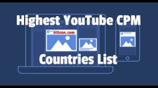 YOUTUBE CPM BY COUNTRY || 20highest cpm youtube country ||