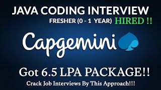 From Zero to Hero: Dominate the Capgemini Java Coding Interview with 0-1 Years Experience