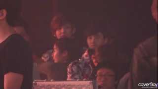 120504 chanyeol music bank fancam