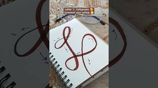 Letter 'L' Calligraphy 🥰 #viral #art #shorts #youtubeshorts #calligraphymasters