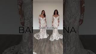 BARCELONA is a long-sleeved fit-n-flare gown. She comes Ivory/Ivory and Ivory/Champagne! #shorts