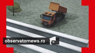 ANIMAŢIE GRAFICĂ. Accident spectaculos şi o sperietură zdravănă | Observator