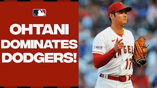 Shohei Ohtani strikes out TWELVE in first EVER outing vs. the crosstown rival Dodgers!! | 大谷翔平ハイライト