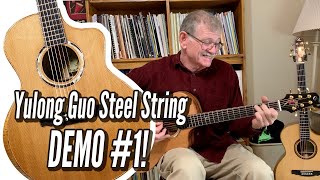 Yulong Guo Steel String Guitar, Cedar Double Top, Solid Ziricoté Back/Sides / DEMO