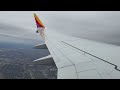 4k southwest airlines boeing 737 max 8 n8793q cloudy afternoon houston takeoff