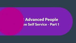MYOB Advanced People Employee Self-Service Part 1