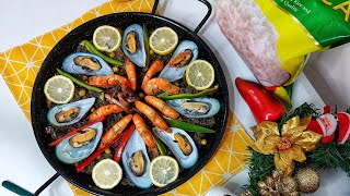 Ultimate Seafood Valenciana| Easy Seafood Paella Recipe |Arroz Valenciana Negra | Filipino Style