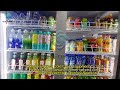 Supermarket commercial beverage fridge 4 glass doors, display freezer beverage cooler.