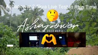 Ashapower 2.5kva Solar Inverter Rainy Day Live Test