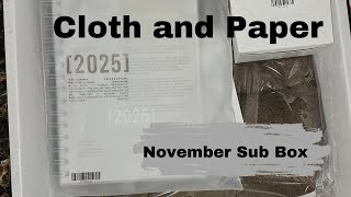 Let's talk sub boxes: Cloth and Paper's November Box Review