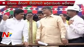 AP CM Chandrababu conducts Aerial Survey of Pattiseema and Polavaram Projects