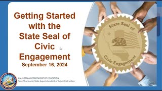 State Seal of Civic Engagement Technical Assistance Webinar, September 2024