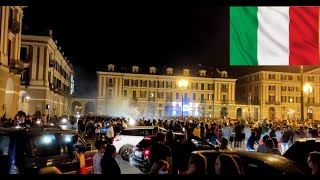 CUNEO - festeggiamenti in Piazza Galimberti