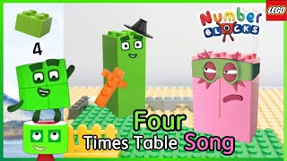 [구구단송] Numberblocks 4 Times Table Song | Multiplication for Kids / 넘버블럭스 구구단 4단 | Sing-along