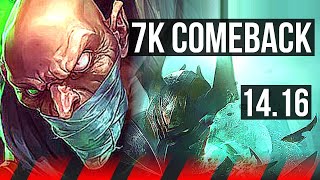 SINGED vs MORDEKAISER (TOP) | 7k comeback, 1700+ games | EUW Master | 14.16