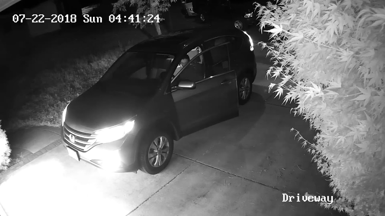 Car Theft Suspect Caught On Camera - YouTube