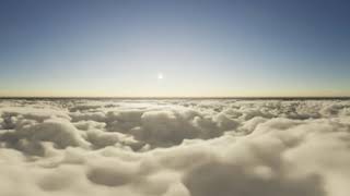 4K 360 VR * 7 Minutes * Relaxing clouds flying - Sunrise and Sunset within 7 minutes