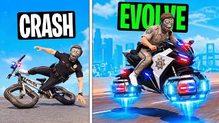 Every Time I Crash, My Police Bike EVOLVES in GTA!