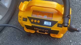 Ingco Lithium-ion auto air compressor CACLI2002🔥🔥With max pressure 160PSI/11BAR