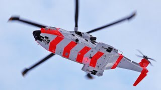 RNoAF Leonardo AW101 “SAR Queen” | Flypast, Stord airport, january 2023