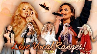 FAMOUS SINGERS | 2024 Live Vocal Ranges!! (G2 - C#7)