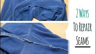 How to: Repair SEAMS in Clothing | Hand Sewing Tutorial | Mending Sweatpants