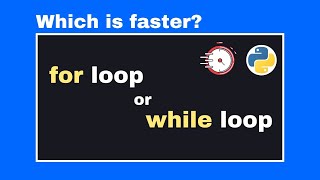 For Loop vs While Loop: Which one is ACTUALLY faster in Python? (Speed Comparison)