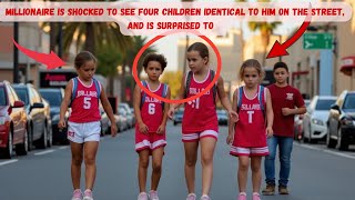 ''  MILLIONAIRE IS SHOCKED TO SEE FOUR CHILDREN IDENTICAL TO HIM ON THE STREET, AND IS SURPRISED To