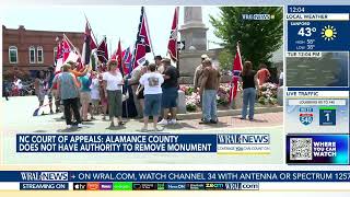 NC Court of Appeals: Alamance Co. does not have the authority to remove monument