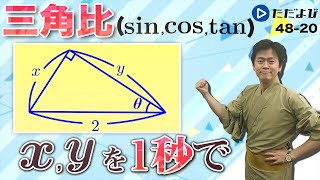 【入試数学(基礎)】図形と計量1 三角比の定義とc*sinθ