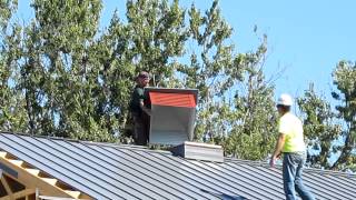 Garage Construction - Putting up the Cupolas