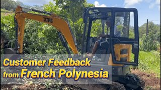 LTMG LTE35 3 Ton Mini Excavator  Customer Feedback From French Polynesia