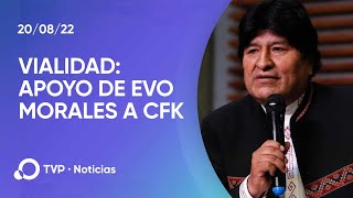 Causa Vialidad: Evo Morales salió a respaldar a Cristina Kirchner