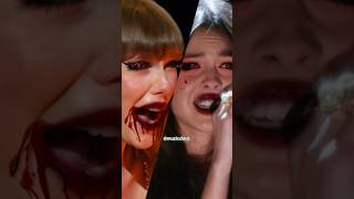 Olivia Rodrigo accused of dissing Taylor Swift in new song Vampire. Link to full vid in comments⬇️