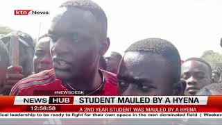 Multimedia University students protest after one of them was mauled by a hyena