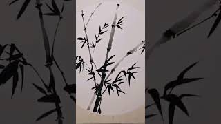 Chinese painting. Bamboo and birds. Китайская живопись. Бамбук и птица. 写意国画.竹子与鸟儿.