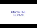 CSV Data to SQL | SQL Bits | Kovolff