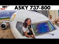 ASKY Cockpit Boeing 737 to Accra🇬🇭 Dakar🇸🇳 Lomé🇹🇬 Monrovia🇱🇷 Praia🇨🇻