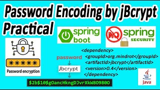 Password encoding using jBcrypt library in spring boot.