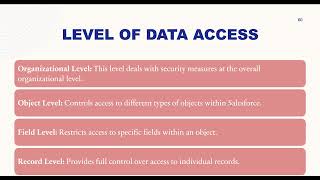 Salesforce Data Security and Data Access Level