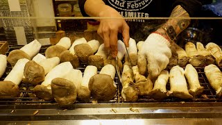 Fragrant BBQ King Oyster Mushrooms Making/燒烤杏鮑菇製作 - Taiwanese Street Food