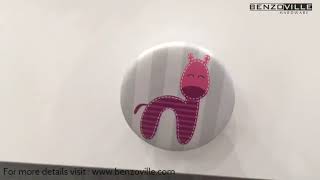 Benzoville - Magenta Zebra Grey Base Cabinet Knob From Spain