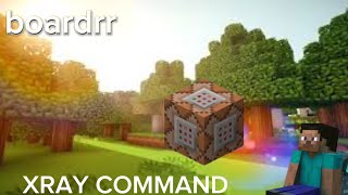 XRAY COMMAND| COOL MINECRAFT COMMAND PART 1