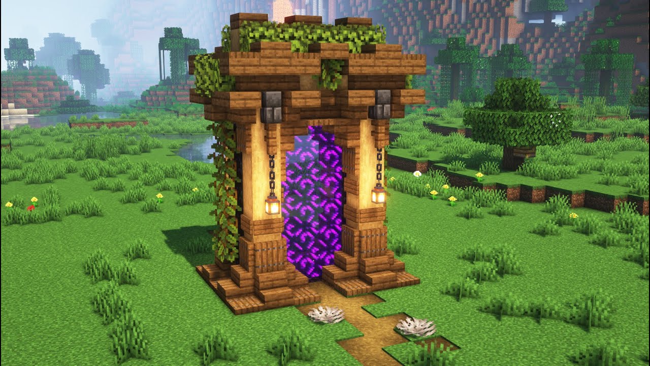 Minecraft: Nether Portal Design | Tutorial - YouTube