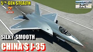 China's J-35A 5th-Gen Fighter Jet: Advanced Stealth with Super Smooth Surface Design